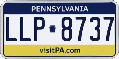 PA license plate LLP8737