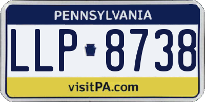 PA license plate LLP8738