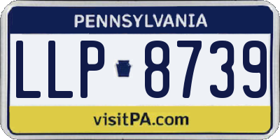 PA license plate LLP8739