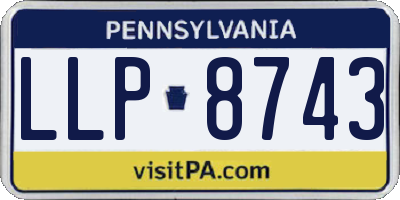 PA license plate LLP8743
