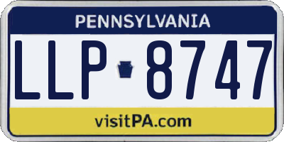 PA license plate LLP8747