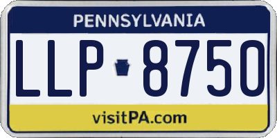 PA license plate LLP8750