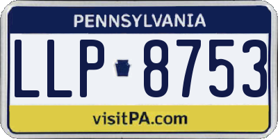 PA license plate LLP8753