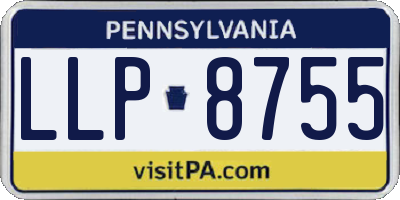 PA license plate LLP8755