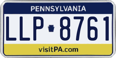 PA license plate LLP8761