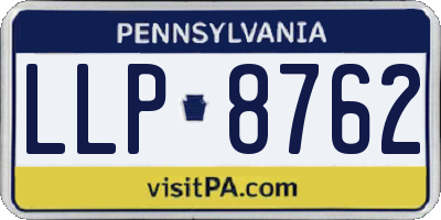 PA license plate LLP8762