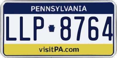 PA license plate LLP8764
