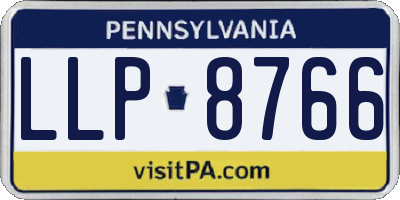 PA license plate LLP8766