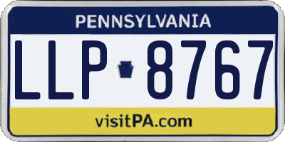 PA license plate LLP8767
