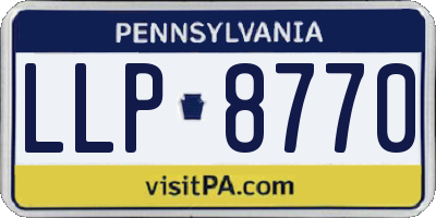 PA license plate LLP8770