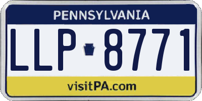 PA license plate LLP8771