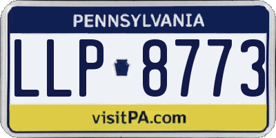 PA license plate LLP8773