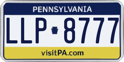 PA license plate LLP8777
