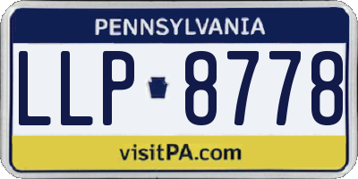 PA license plate LLP8778