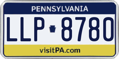 PA license plate LLP8780