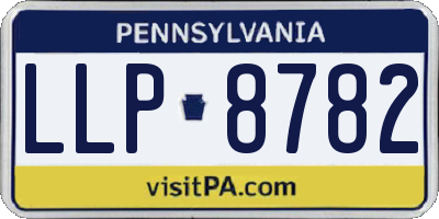PA license plate LLP8782