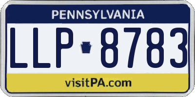 PA license plate LLP8783