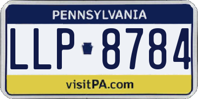 PA license plate LLP8784