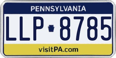 PA license plate LLP8785