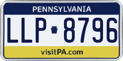 PA license plate LLP8796