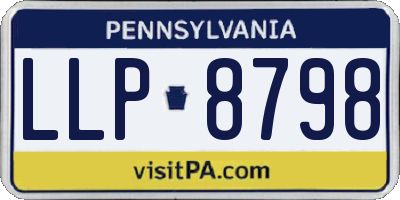 PA license plate LLP8798