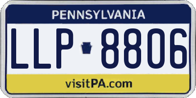 PA license plate LLP8806
