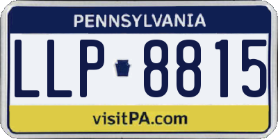 PA license plate LLP8815