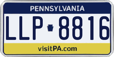 PA license plate LLP8816