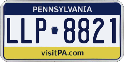 PA license plate LLP8821