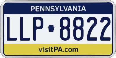 PA license plate LLP8822