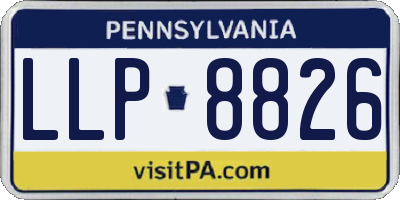 PA license plate LLP8826