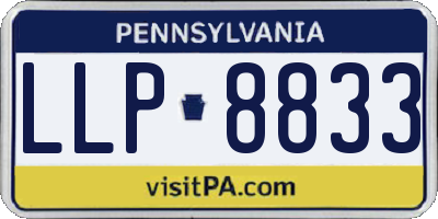 PA license plate LLP8833