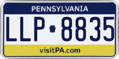 PA license plate LLP8835