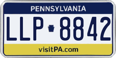 PA license plate LLP8842