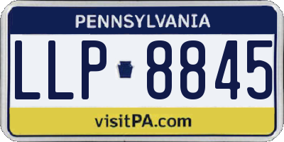 PA license plate LLP8845
