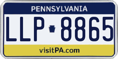 PA license plate LLP8865