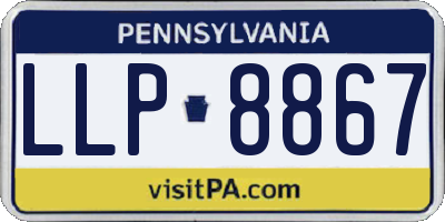 PA license plate LLP8867