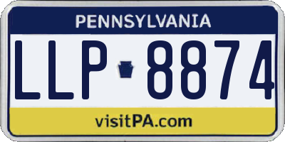 PA license plate LLP8874