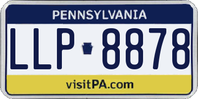 PA license plate LLP8878
