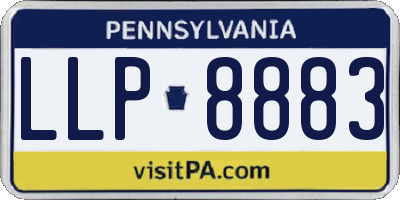 PA license plate LLP8883