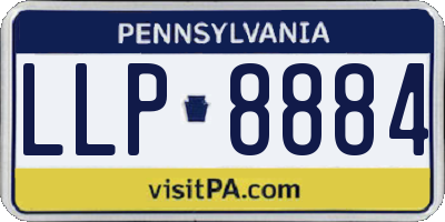 PA license plate LLP8884