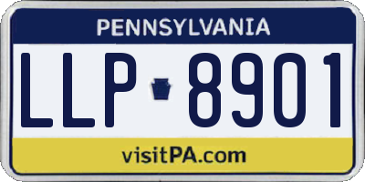 PA license plate LLP8901