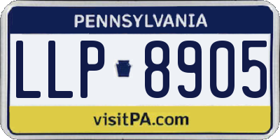 PA license plate LLP8905