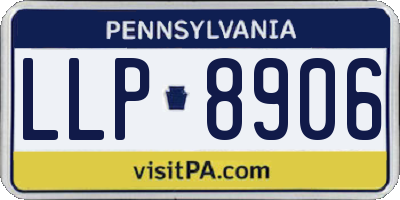 PA license plate LLP8906