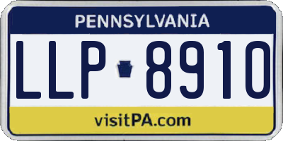 PA license plate LLP8910