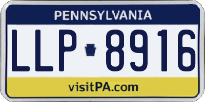 PA license plate LLP8916