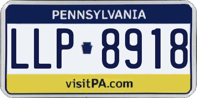 PA license plate LLP8918