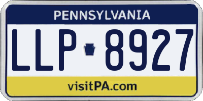 PA license plate LLP8927