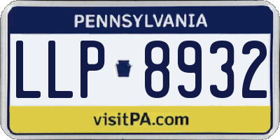 PA license plate LLP8932