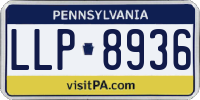 PA license plate LLP8936